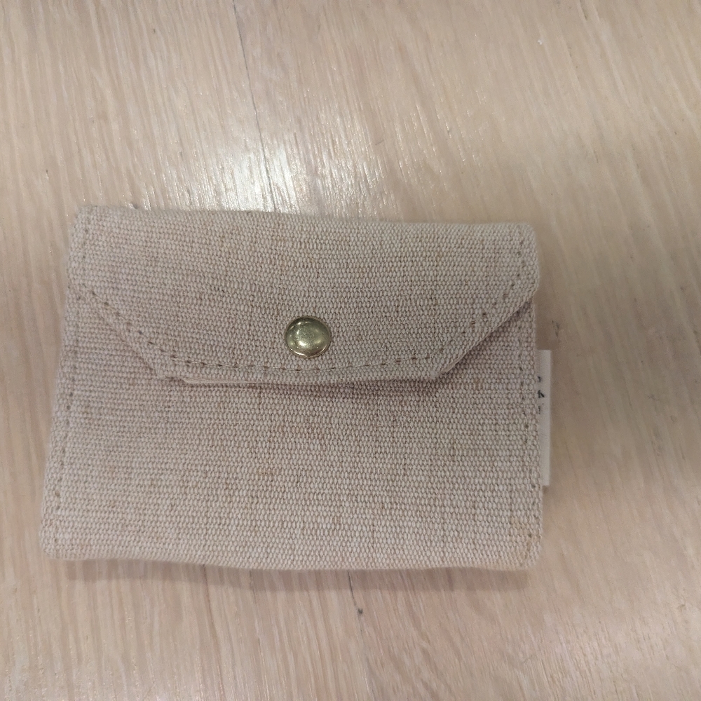 Sézane Canvas Cloth Coin Card Holder Natural SMALL 4"*3"